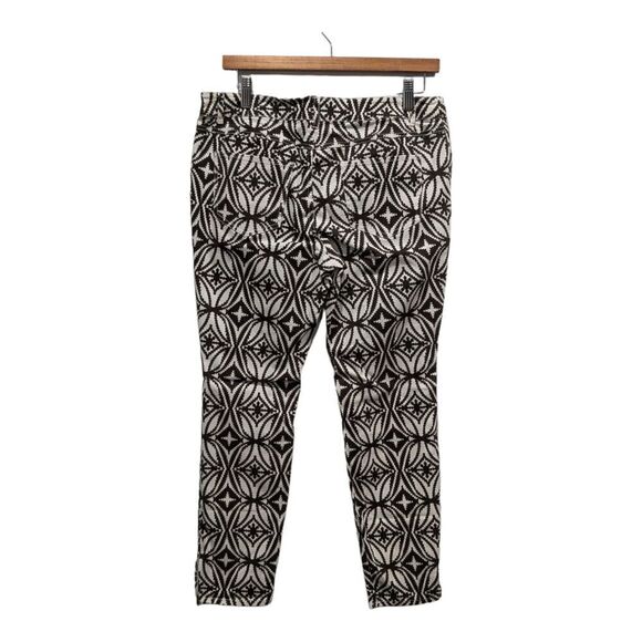 eci New York Brown & Cream Boho Print Zip Ankle Skinny Pants, 8 - Picture 7 of 11